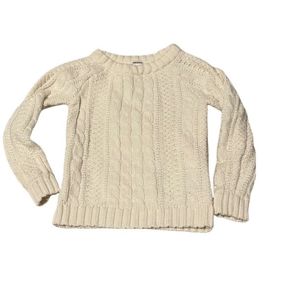 Carter’s 4 white cable‎ knit crew neck long sleeve cotton blend winter sweater